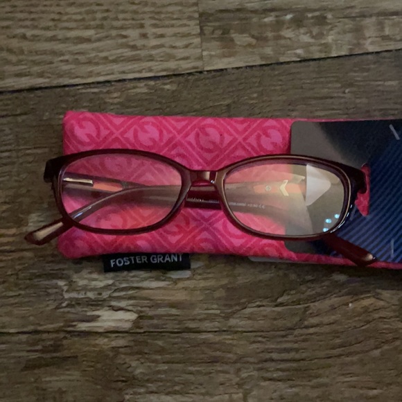 NWT FOSTER GRANT +2.50 Red/Magenta Reading Glasses - Picture 7 of 16